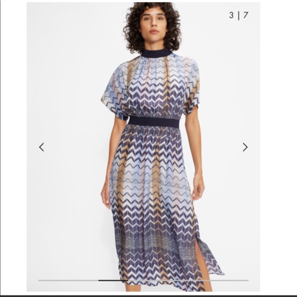 NWT TED BAKER Samii Geo Printed Rib Detail Midi Dress - Picture 8 of 16